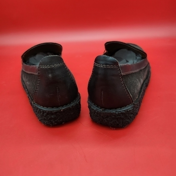 Lands’ End Brown Suede Leather Loafers Crepe Sole Women's 9M Made in Brazil - Picture 4 of 13